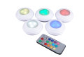 LED-spotsett m. timer og fargeinnstilling - 5 stk.